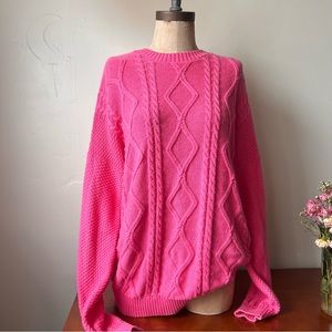 Hot pink oversized sweater 🩷